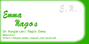 emma magos business card